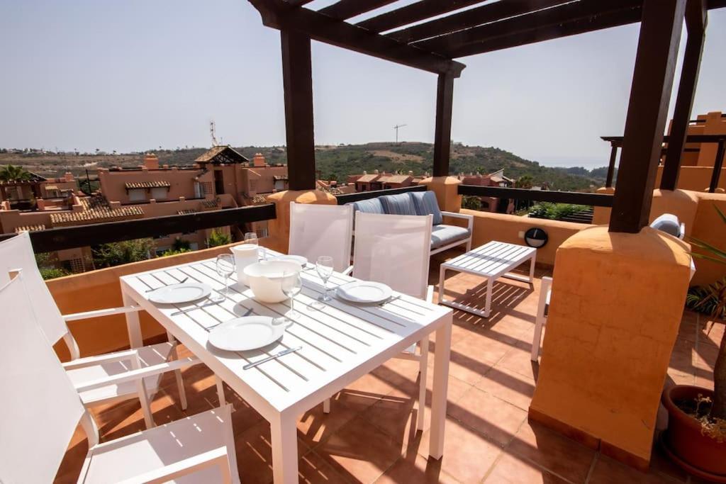 Penthouse With Roof Terrace, Bbq, Pool- And Sea Views Apartment Buenas Noches ภายนอก รูปภาพ